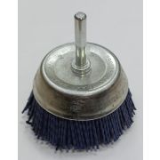 Щетка чашечная Д75 с хв-м д6, ворс синий полимер-абразив Р180, SIT